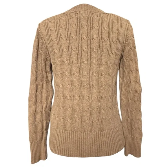 Old Navy Women’s Tan Cable Knit Button Down Cardigan - Size Large! - Picture 2 of 4